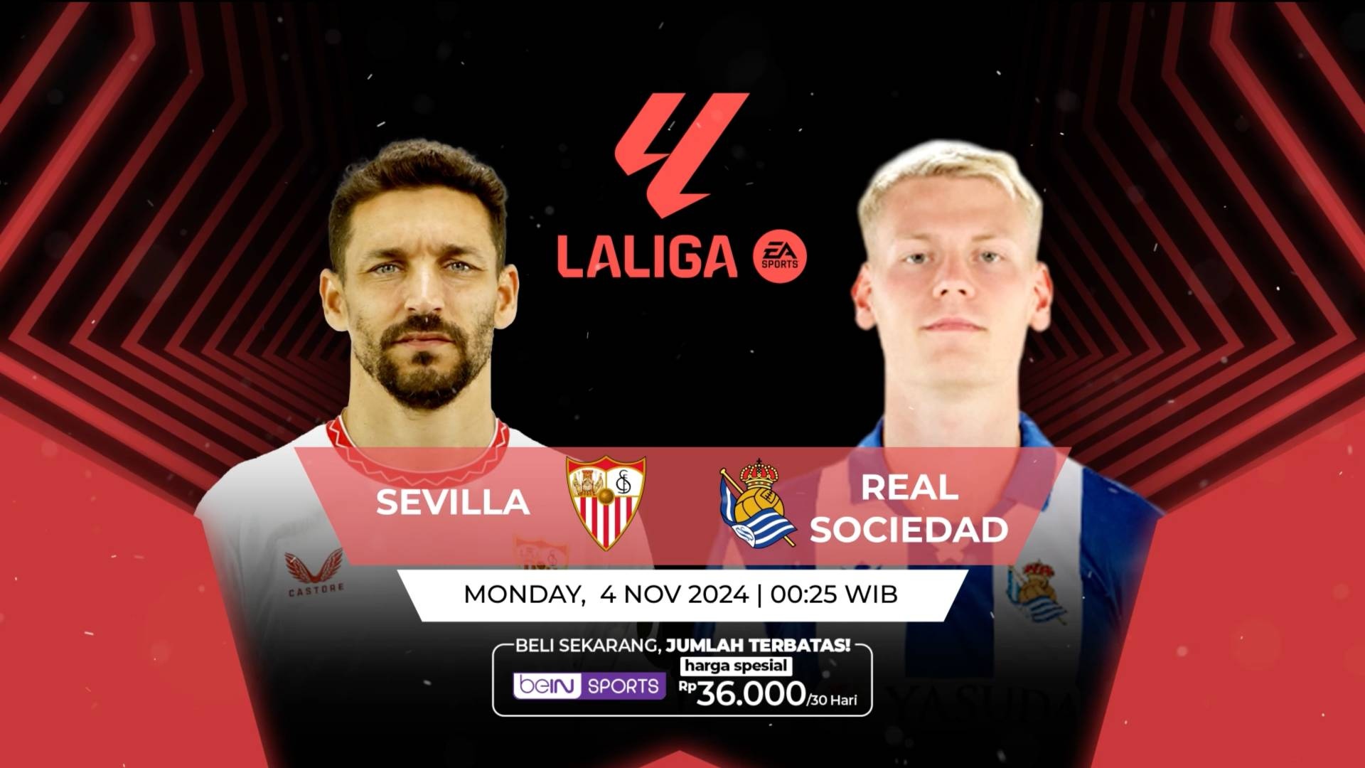 VISION+ - La Liga 2024 - Schedule / S1 E10 Sevilla vs Real Sociedad