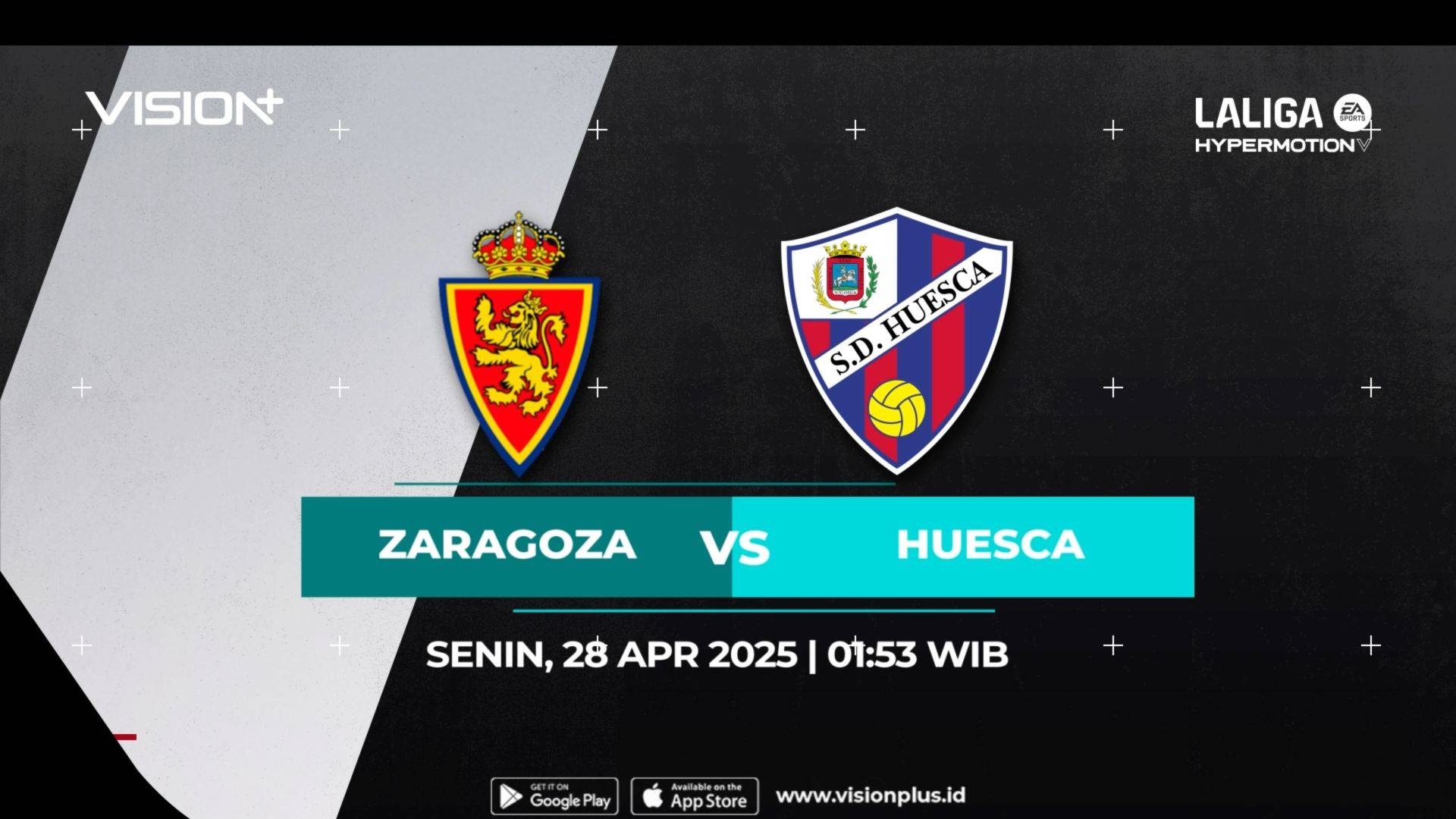 VISION+ - La Liga 2 2025 - Schedule / S1 E22 Zaragoza vs Huesca